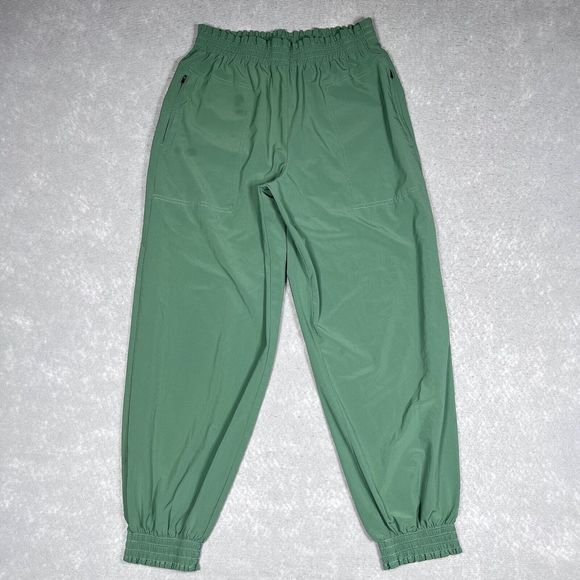 Athleta Jogger Womens Size 8 Savannah Green Athleisure Sporty Pockets Pants - Picture 1 of 14